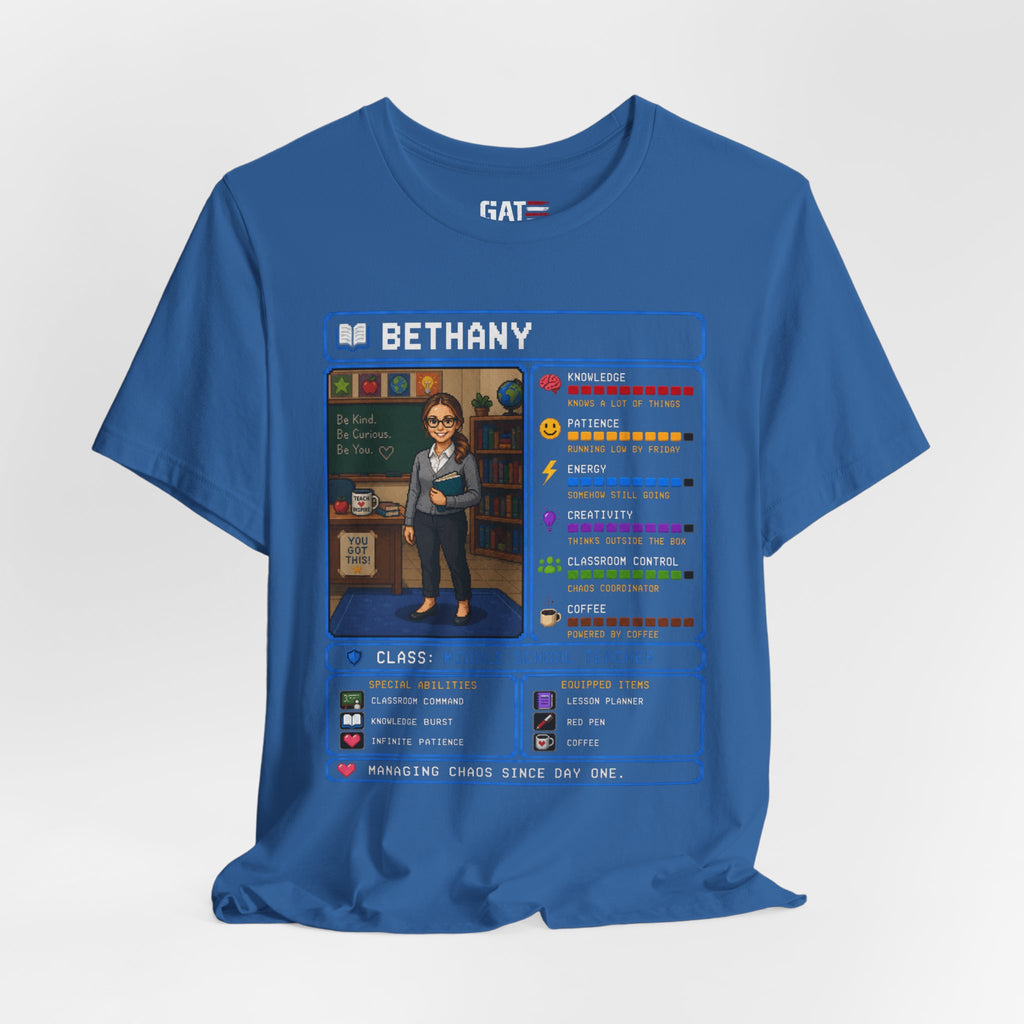 Custom Teacher RPG Character Shirt | Personalized Teacher Gift
