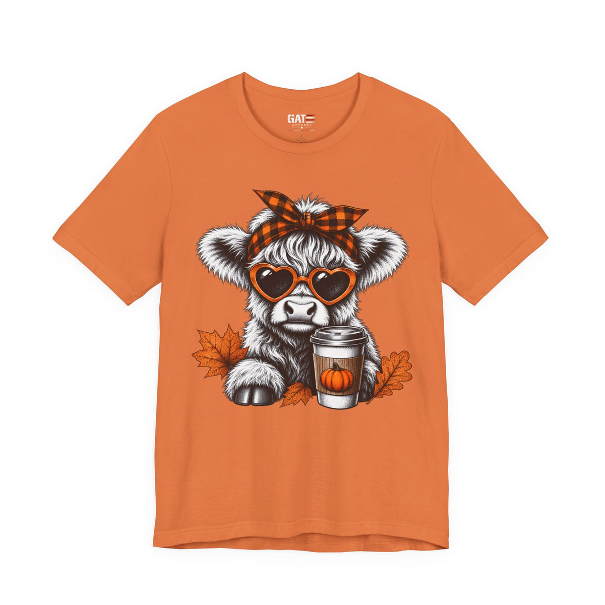 Cow autumn animal T-shirt mockup