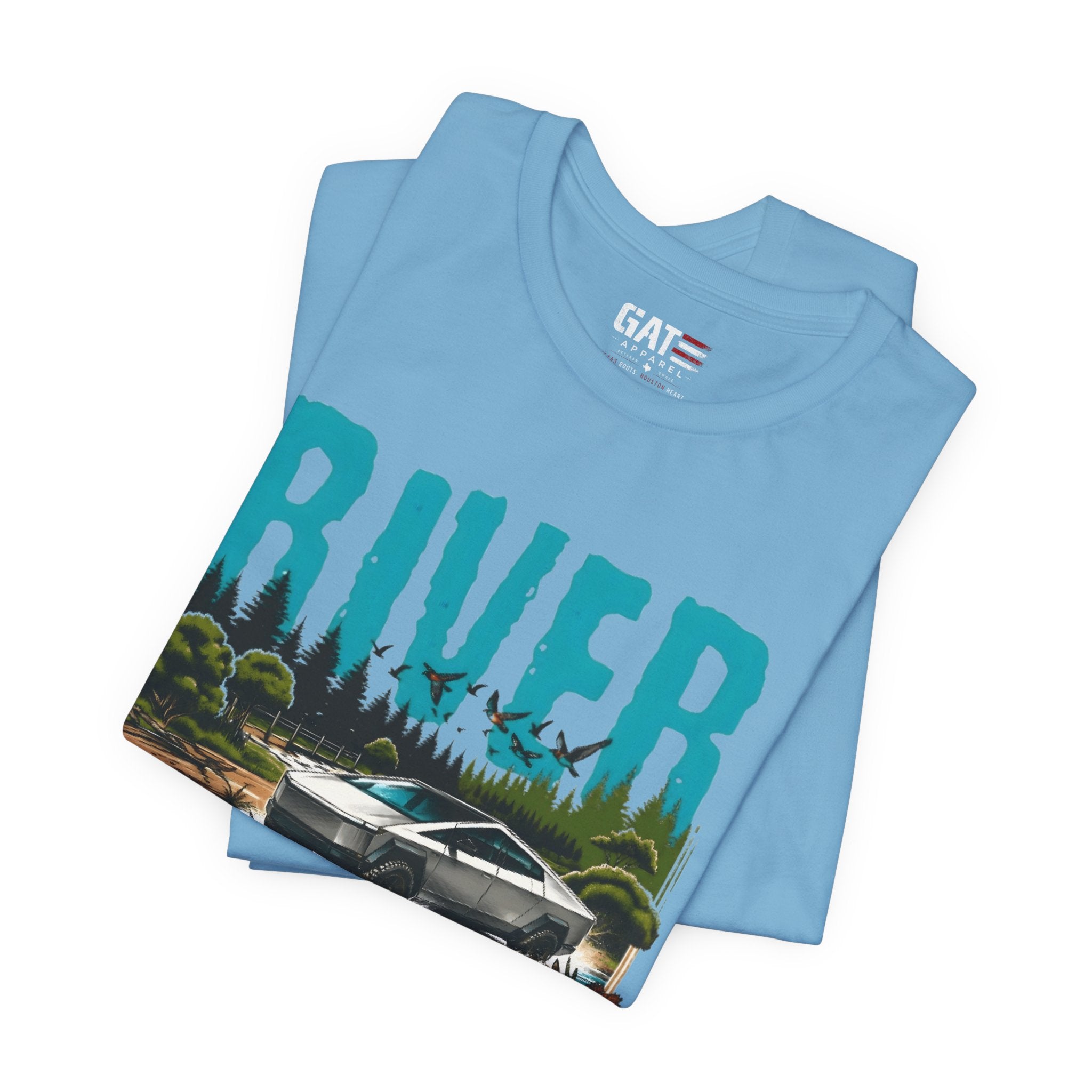 Cybertruck River Conqueror Shirt, Tesla Cybertruck Off Road Tee, Adventure Truck Shirt, Camping Shirt, Outdoor Lover Gift