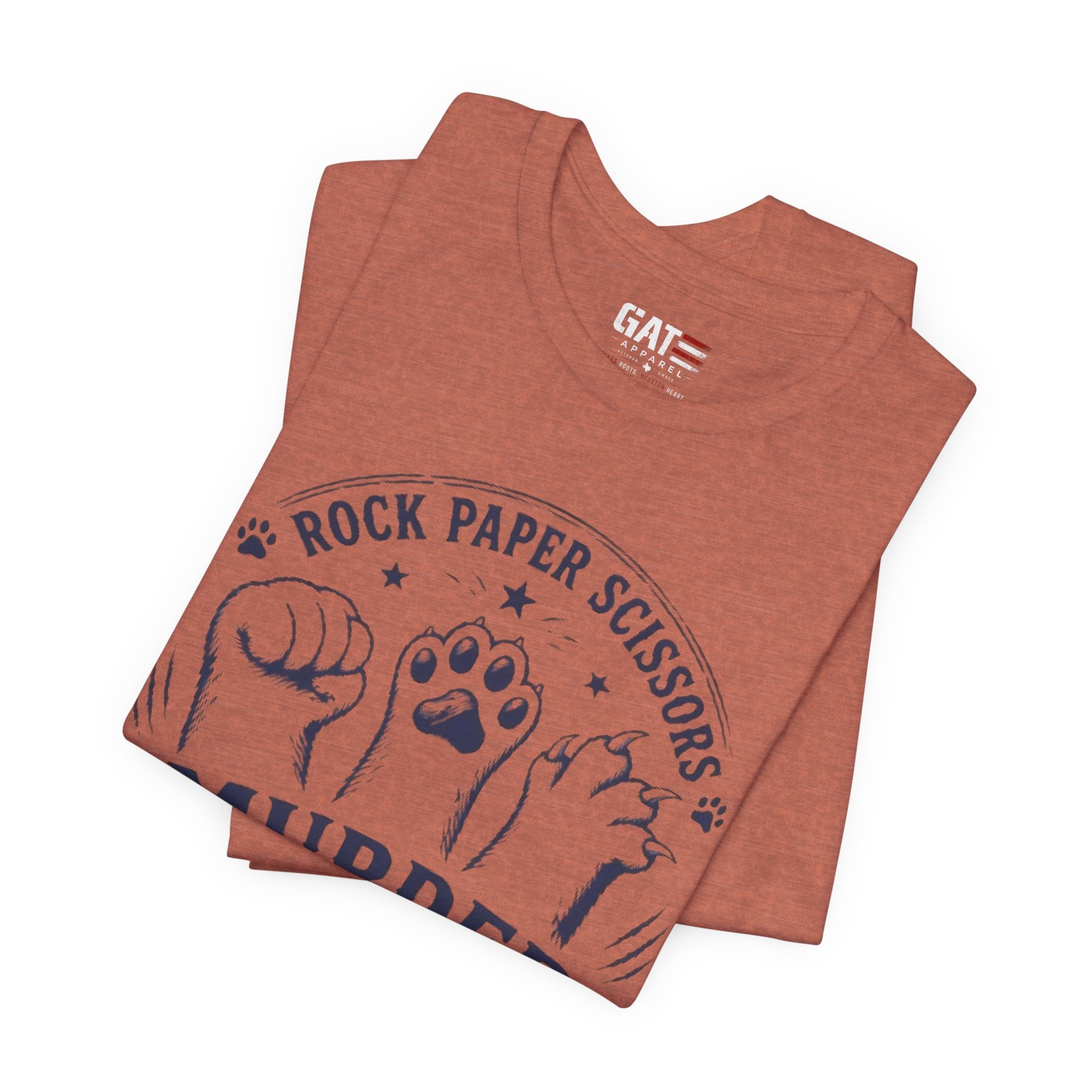 Rock Paper Scissors Murder Mittens Shirt, Funny Cat Lover Tee, Cat Paw Graphic T-Shirt, Cute Cat Mom Gift, Murder Mittens