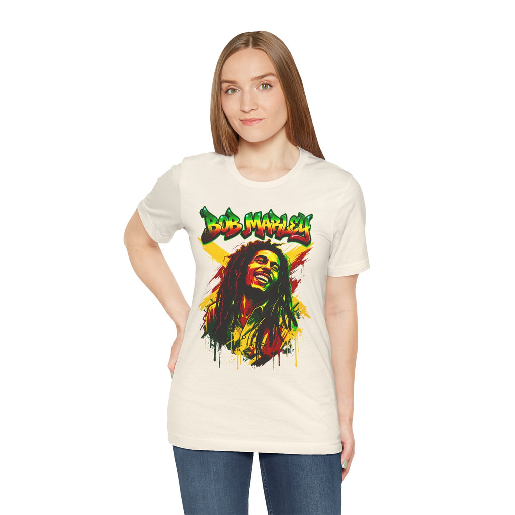 Reggae Legend Portrait Tee — Rasta Colors Music Graphic Shirt