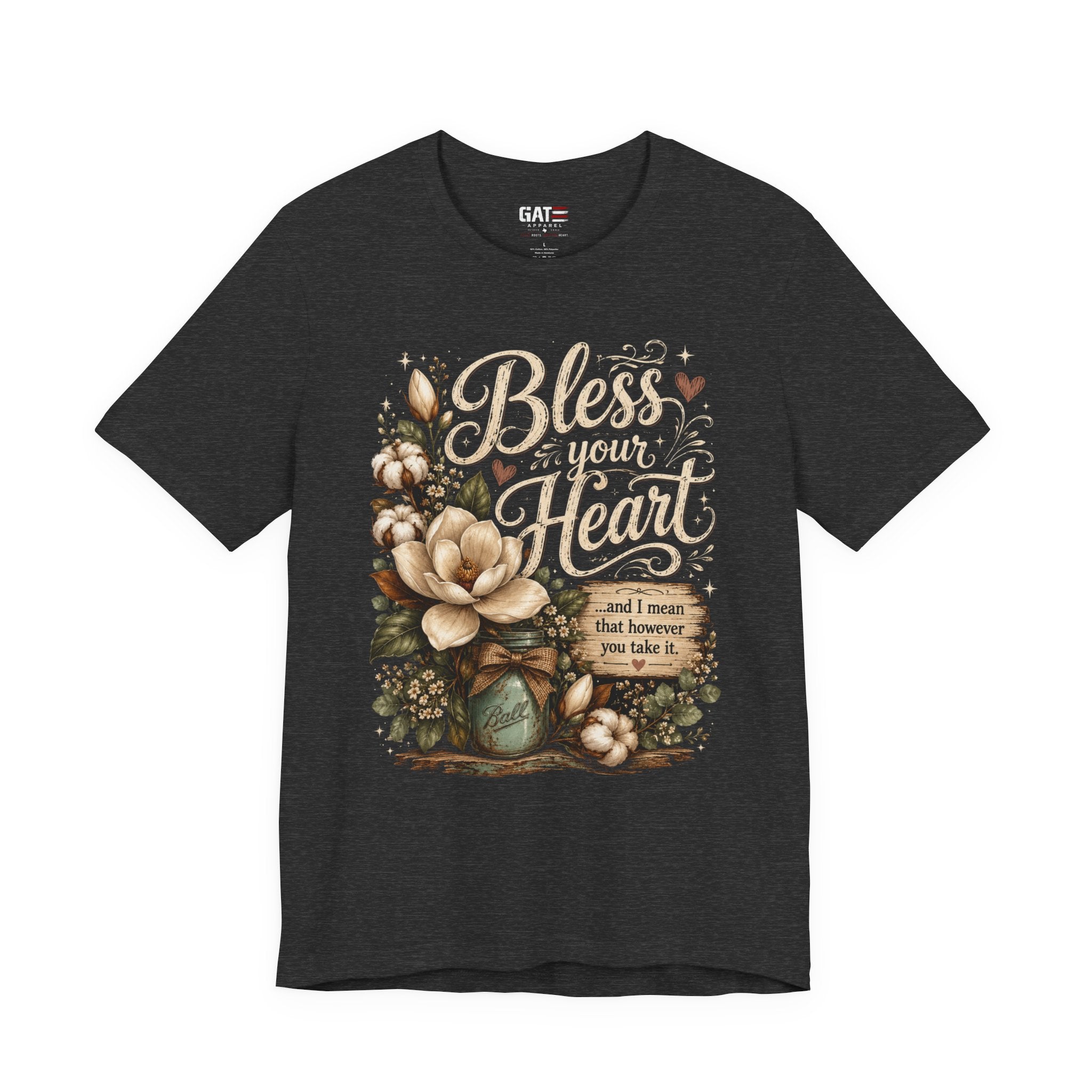 Funny Southern Shirt, Bless Your Heart Tee, Southern Humor Graphic Tee, Magnolia Floral Shirt, Country Girl Gift, Farmhouse Style Tee