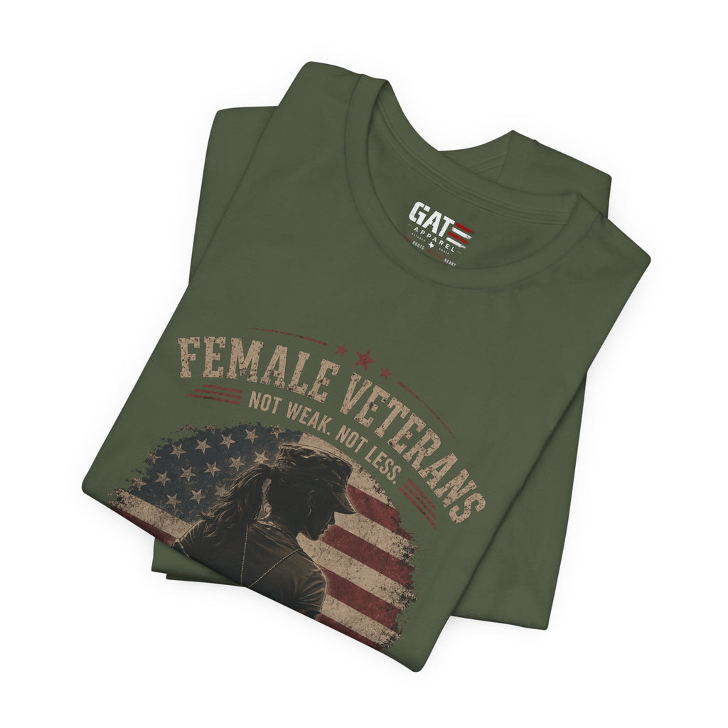 Female Veteran Shirt Built Different Just Like Us Tee Patriotic Military Shirt for Women Army Navy Marine Air Force Veteran Gift