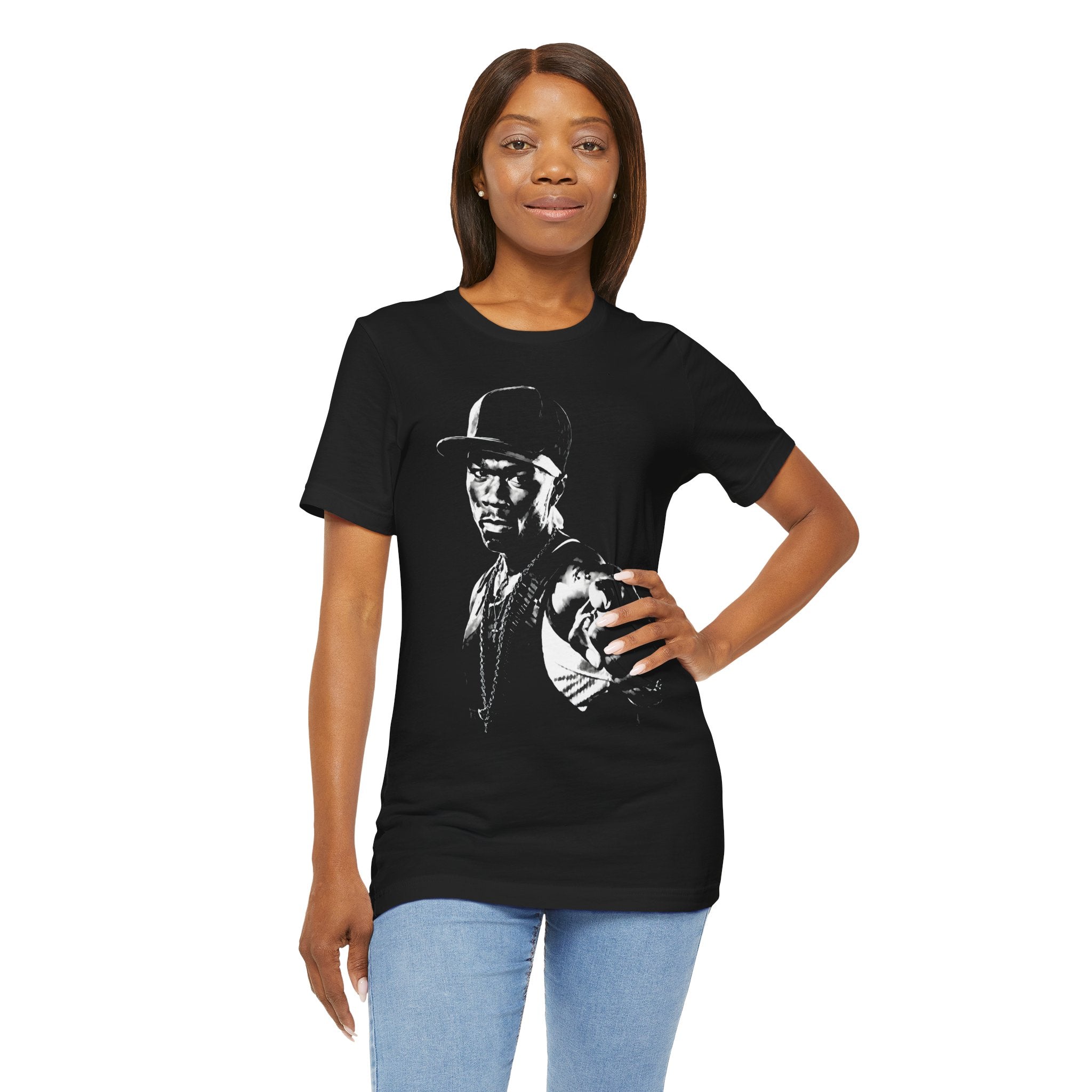 Curtis Jackson|50-Cent|G-Unit|Hip-Hop Portrait Tee