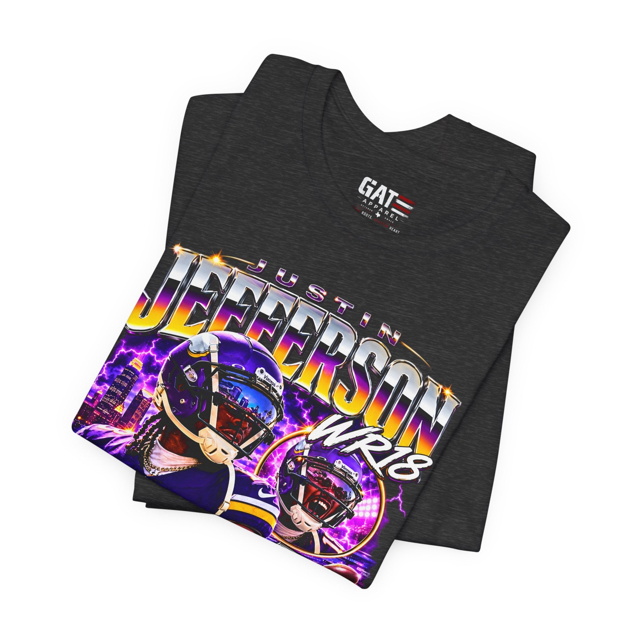Justin Jefferson Minnesota Vikings Tee Retro Player Graphic T-Shirt