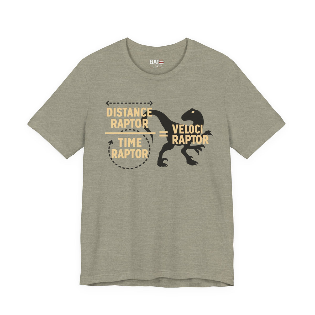 Velociraptor Distance Over Time Shirt | Funny Science Dinosaur Tee