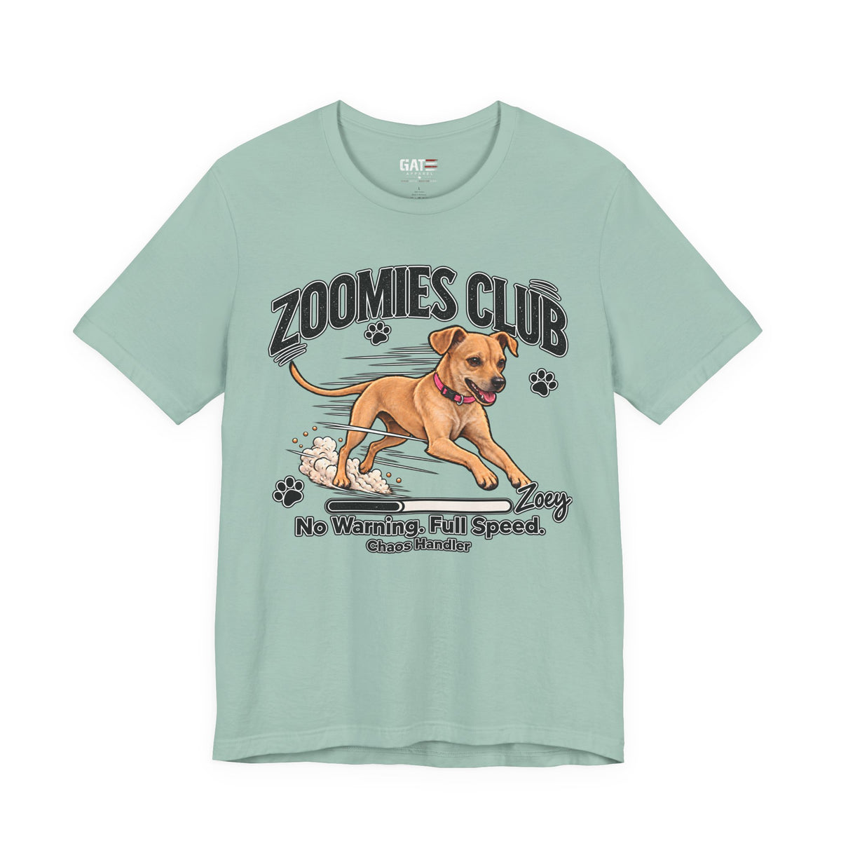 Personalized Zoomies Club Dog Shirt | Custom Pet Tee