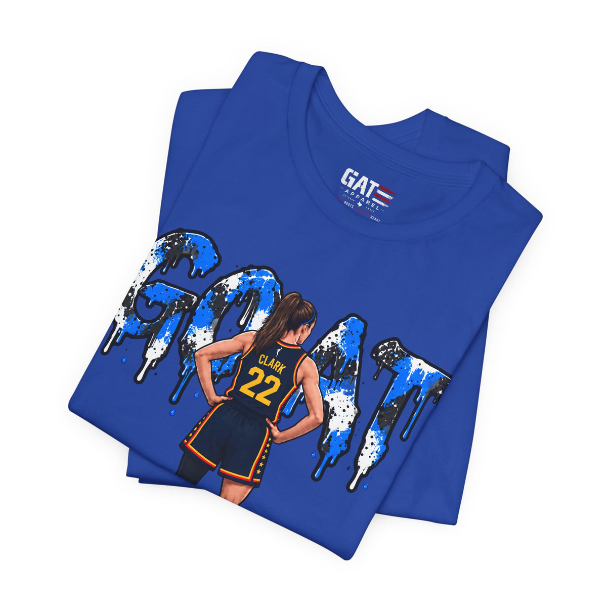 Caitlin Clark Caitlin 1s GOAT Blue Paint Sneaker Shirt