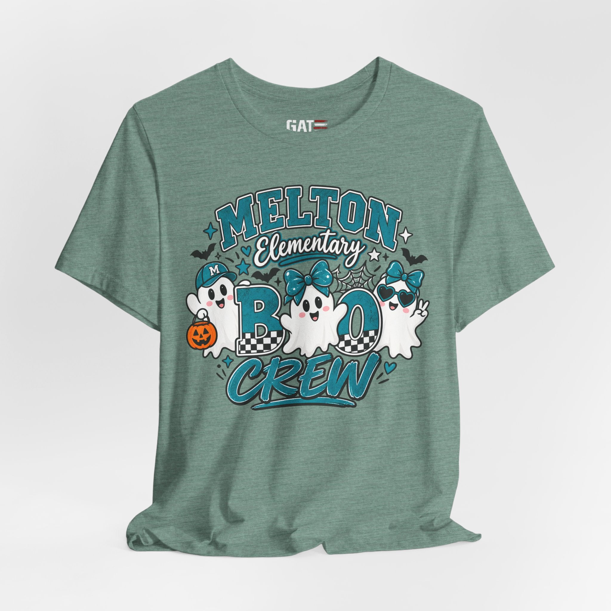 Melton Elementary Boo Crew T-Shirt — Cute Halloween Ghost School Tee