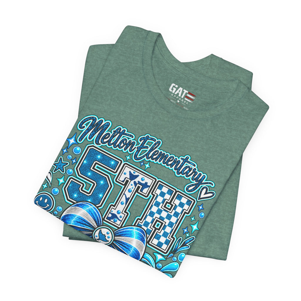 Melton 5th Grade School T‑Shirt — Bow Design