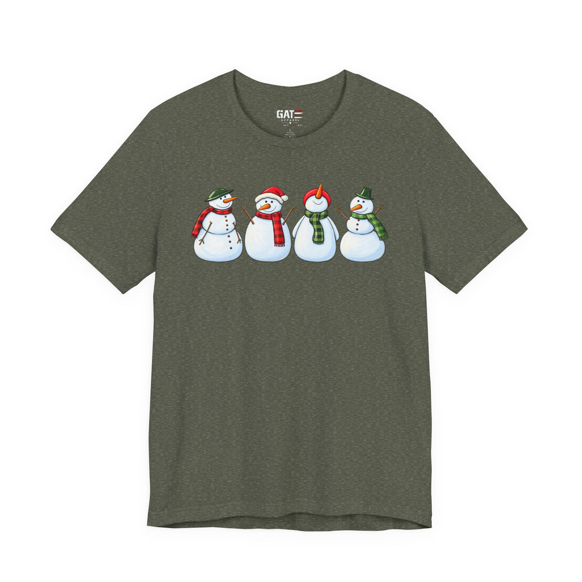 Snowman Winter Graphic T-Shirt - product mockup view 12