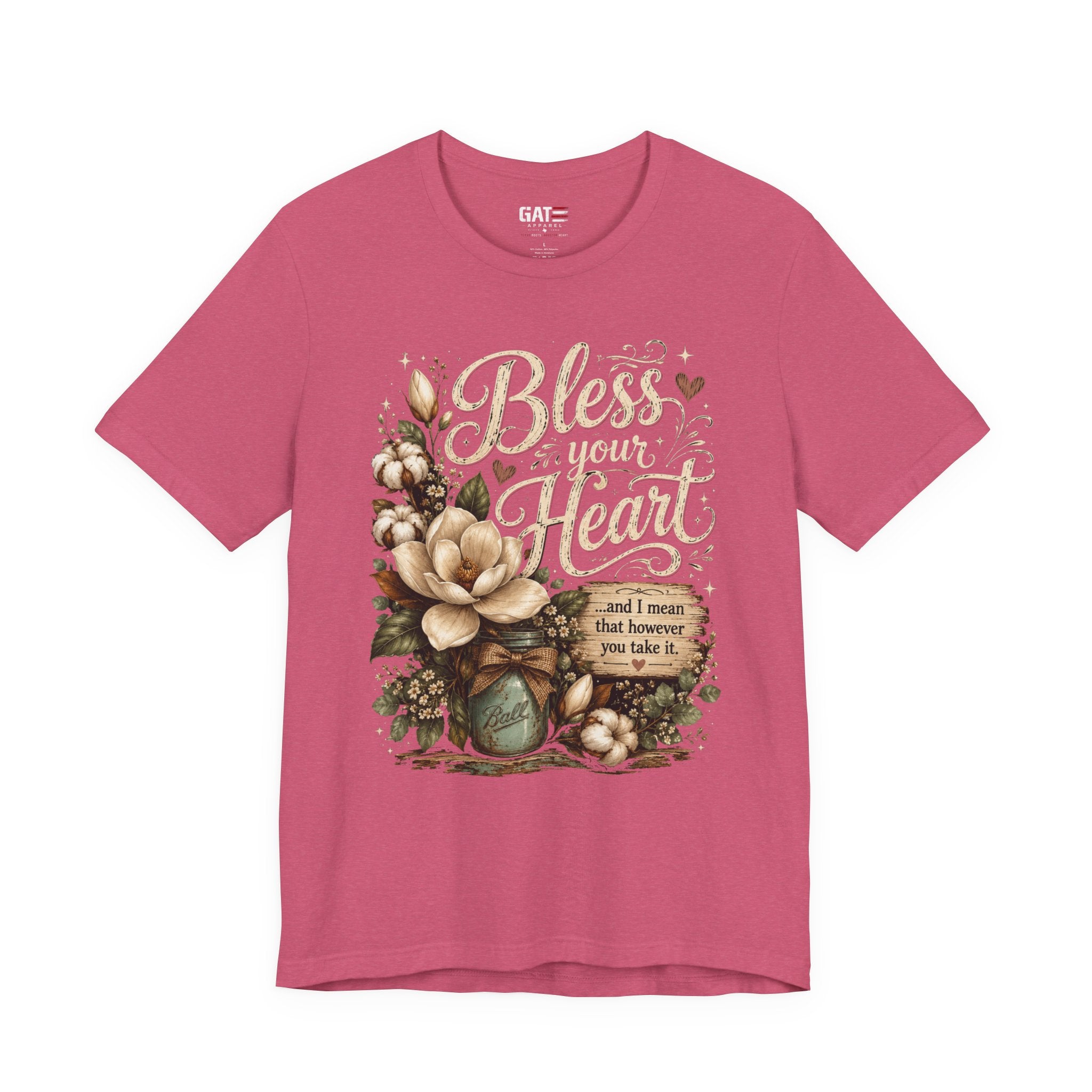 Funny Southern Shirt, Bless Your Heart Tee, Southern Humor Graphic Tee, Magnolia Floral Shirt, Country Girl Gift, Farmhouse Style Tee