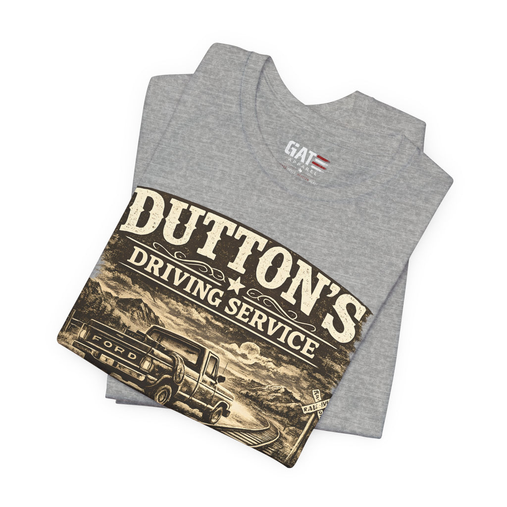 Dutton's Driving Service Shirt | Yellowstone Inspired VintageTee | Cowboy Ranch Graphic T-Shirt | Country Truck Shirt | Bella Canvas