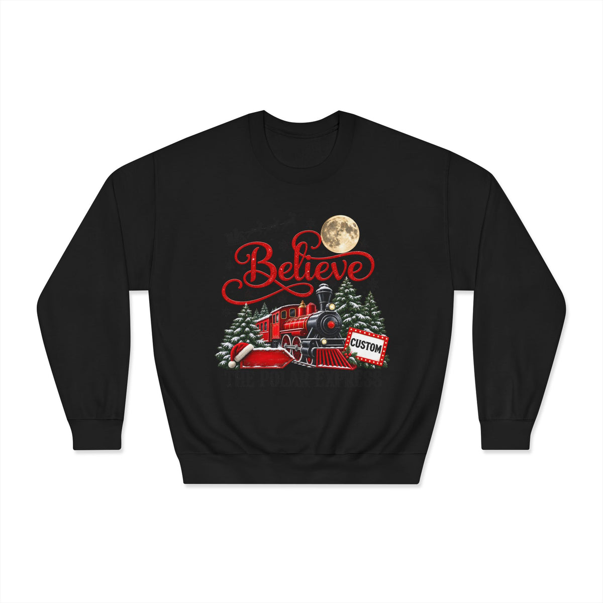Personalized Polar Express Crewneck Sweatshirt - product mockup view 3