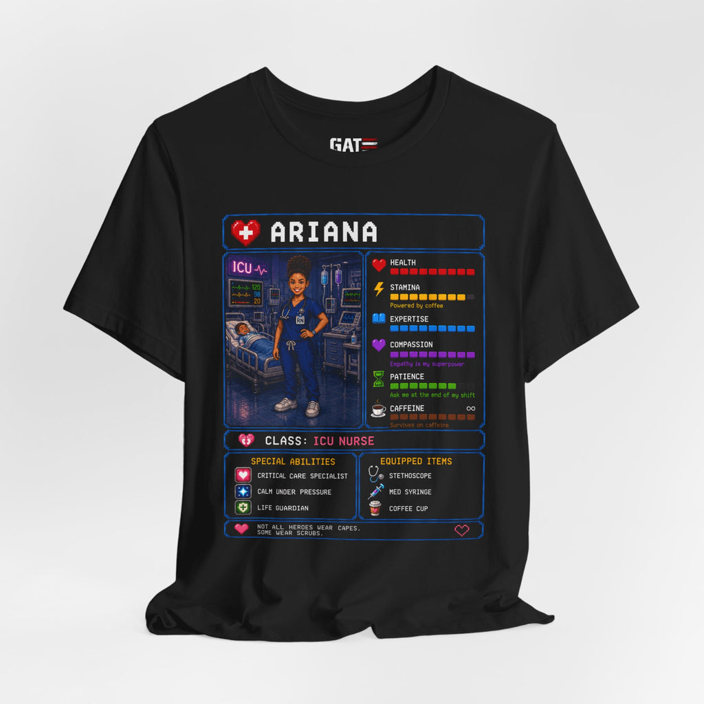 Custom ICU Nurse RPG Character Shirt | Personalized Nurse Gift