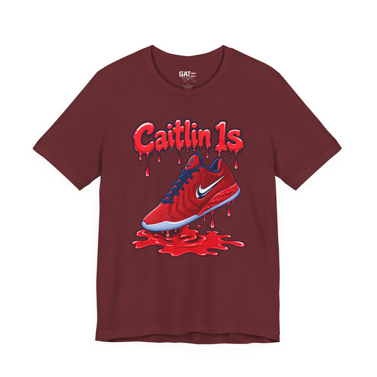 Caitlin Clark Caitlin 1s USA Reds Paint Sneaker Shirt