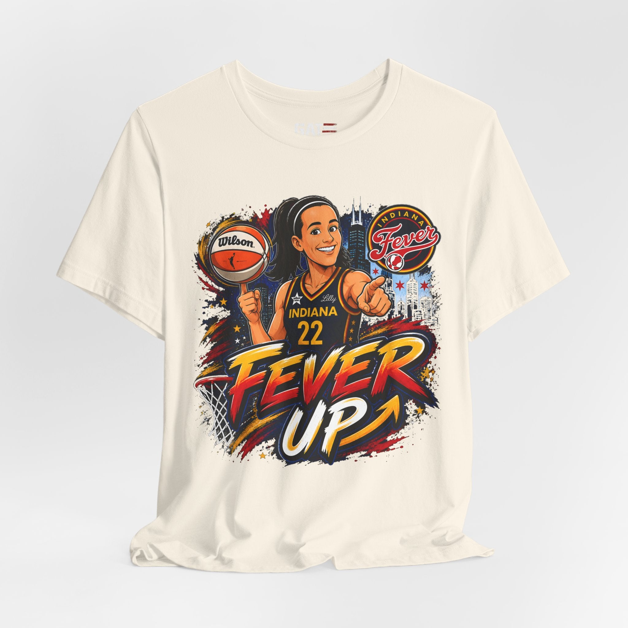 Caitlin Clark Indiana Fever #22 T-Shirt Fever Up WNBA Basketball Graphic Tee