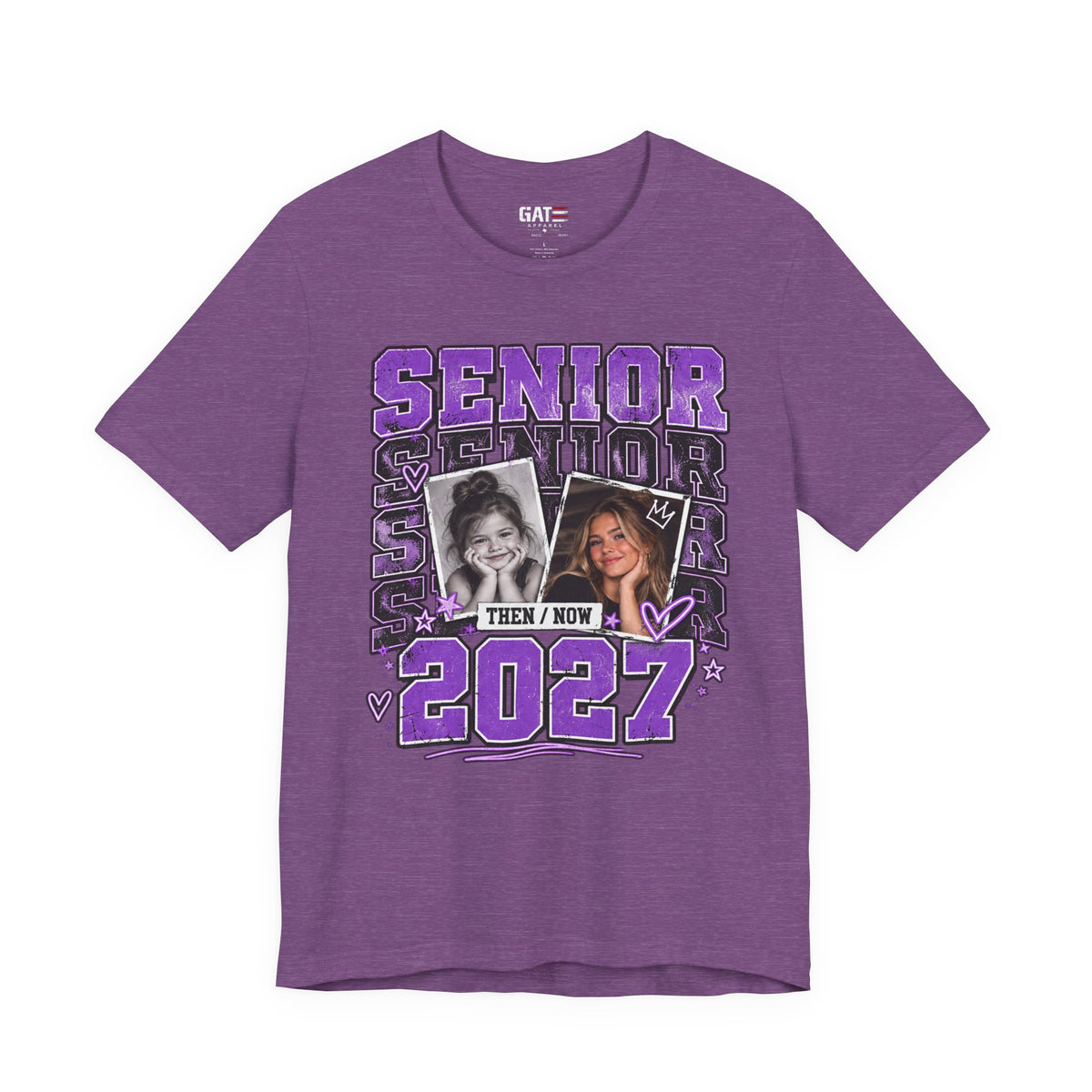 Senior 2027 Then & Now Yearbook Photo Shirt