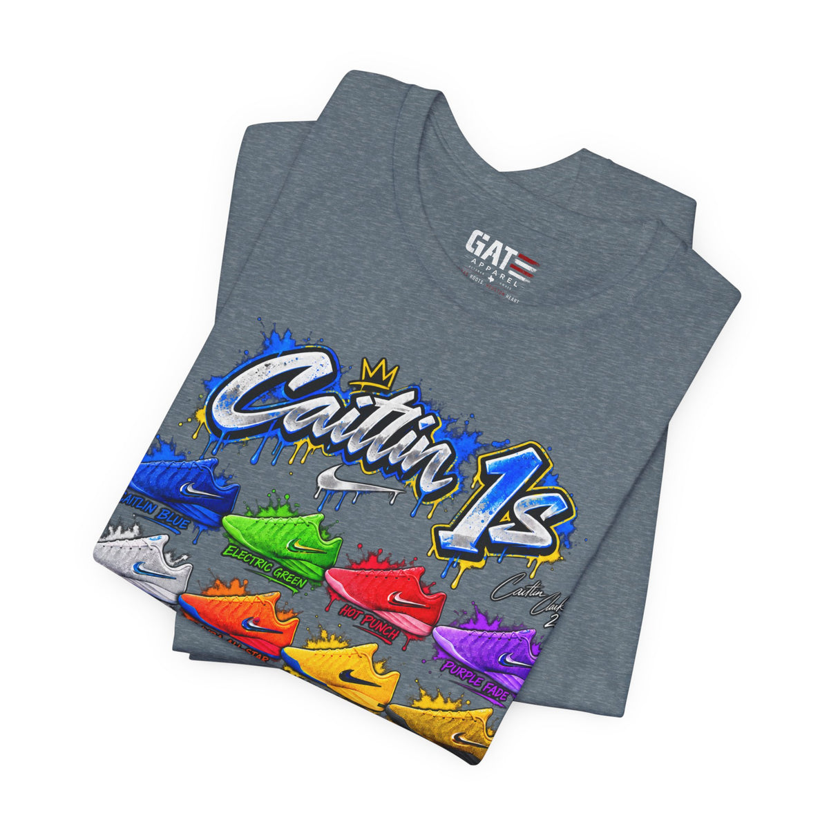 Caitlin Clark Caitlin 1s Sneaker Shirt | Indiana Fever Tee