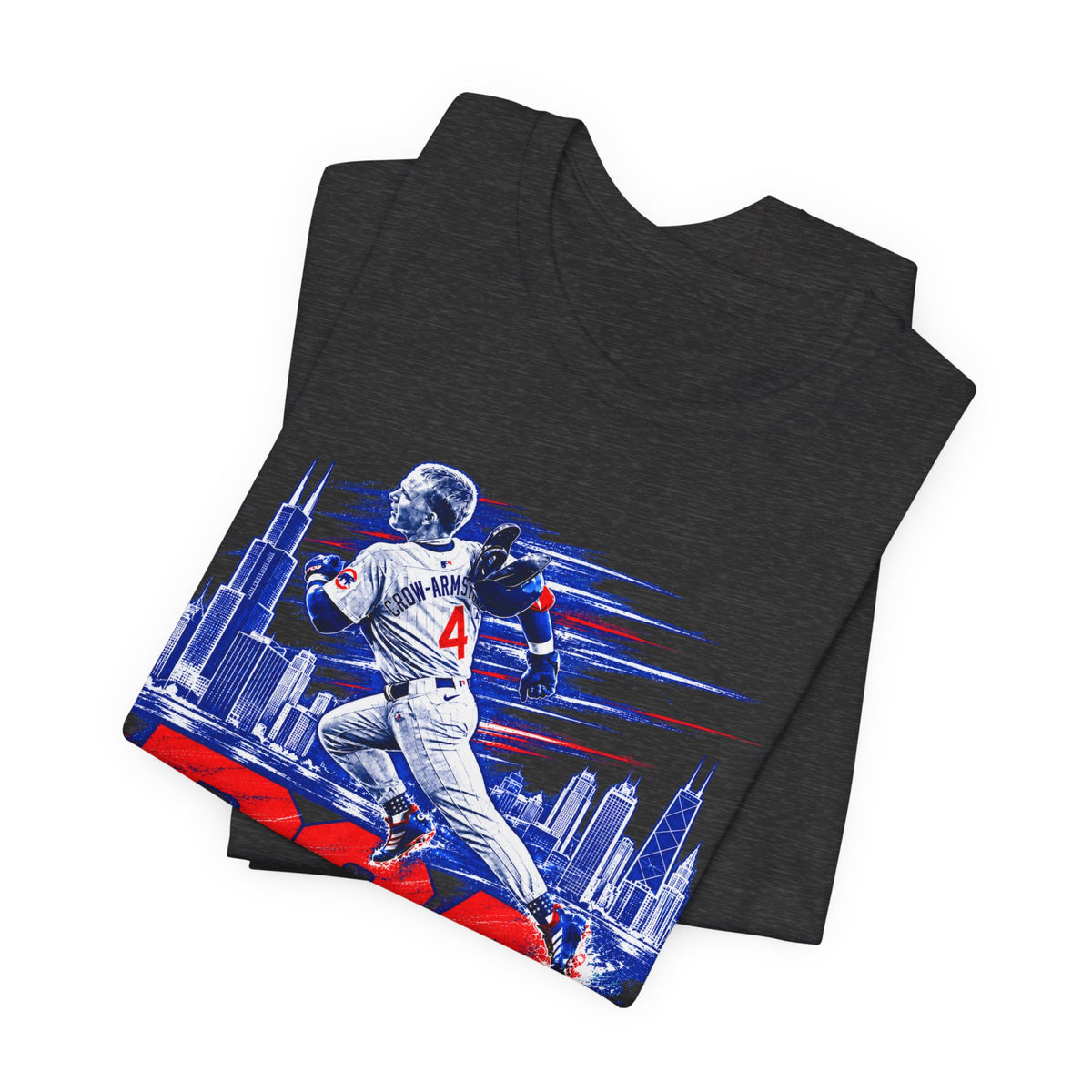 Chicago Cubs Pete Crow-Armstrong No. 4 Skyline T-Shirt - product image 16