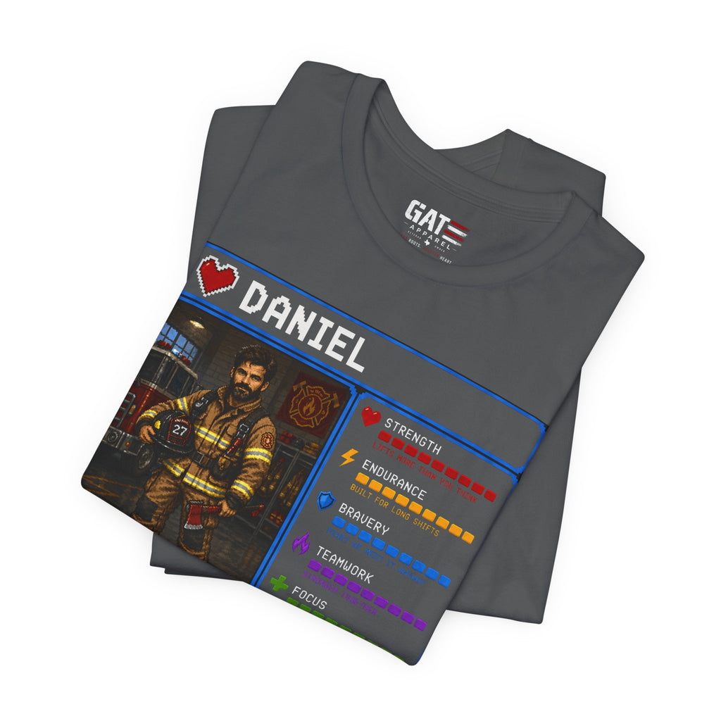Custom Firefighter RPG Character Shirt | Personalized Firefighter Gift
