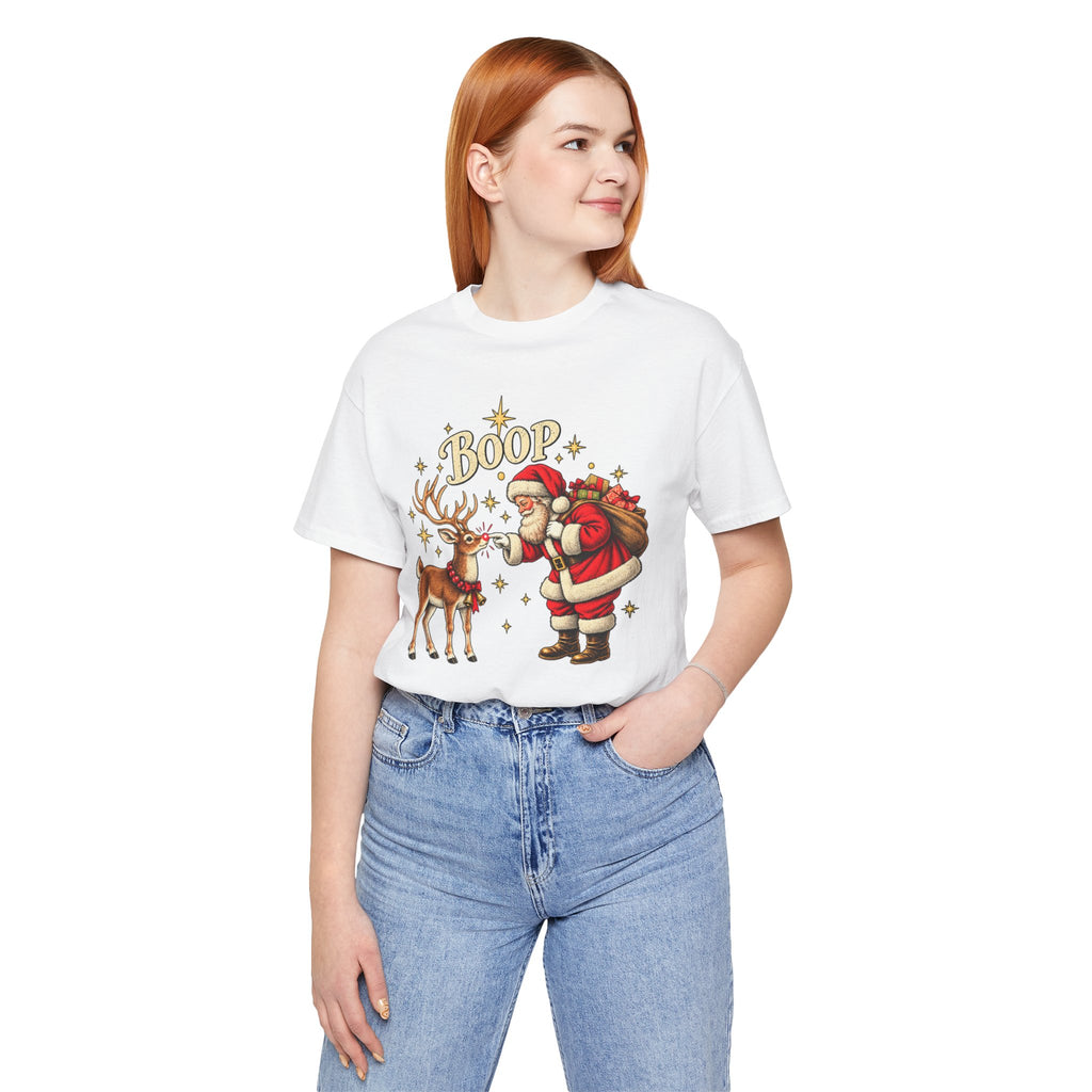 Santa and Reindeer Boop Christmas Graphic T-Shirt - product image 19