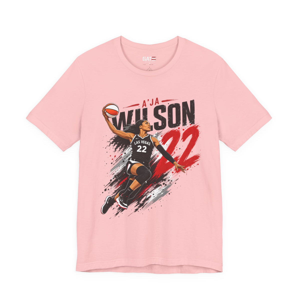 A'ja Wilson #22 Las Vegas Aces Shirt – WNBA Basketball Tee product mockup 7