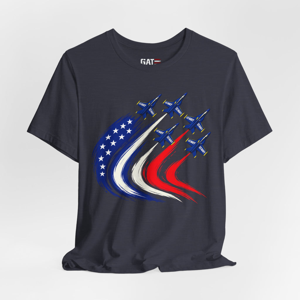 Patriotic Jet Team T-Shirt — American Flag Fighter Jets 4th of July Tee