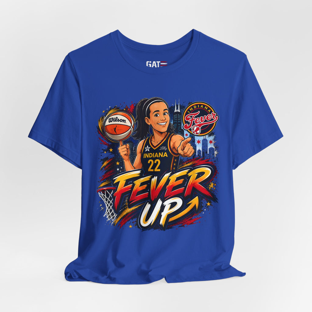 Caitlin Clark Indiana Fever #22 T-Shirt Fever Up WNBA Basketball Graphic Tee