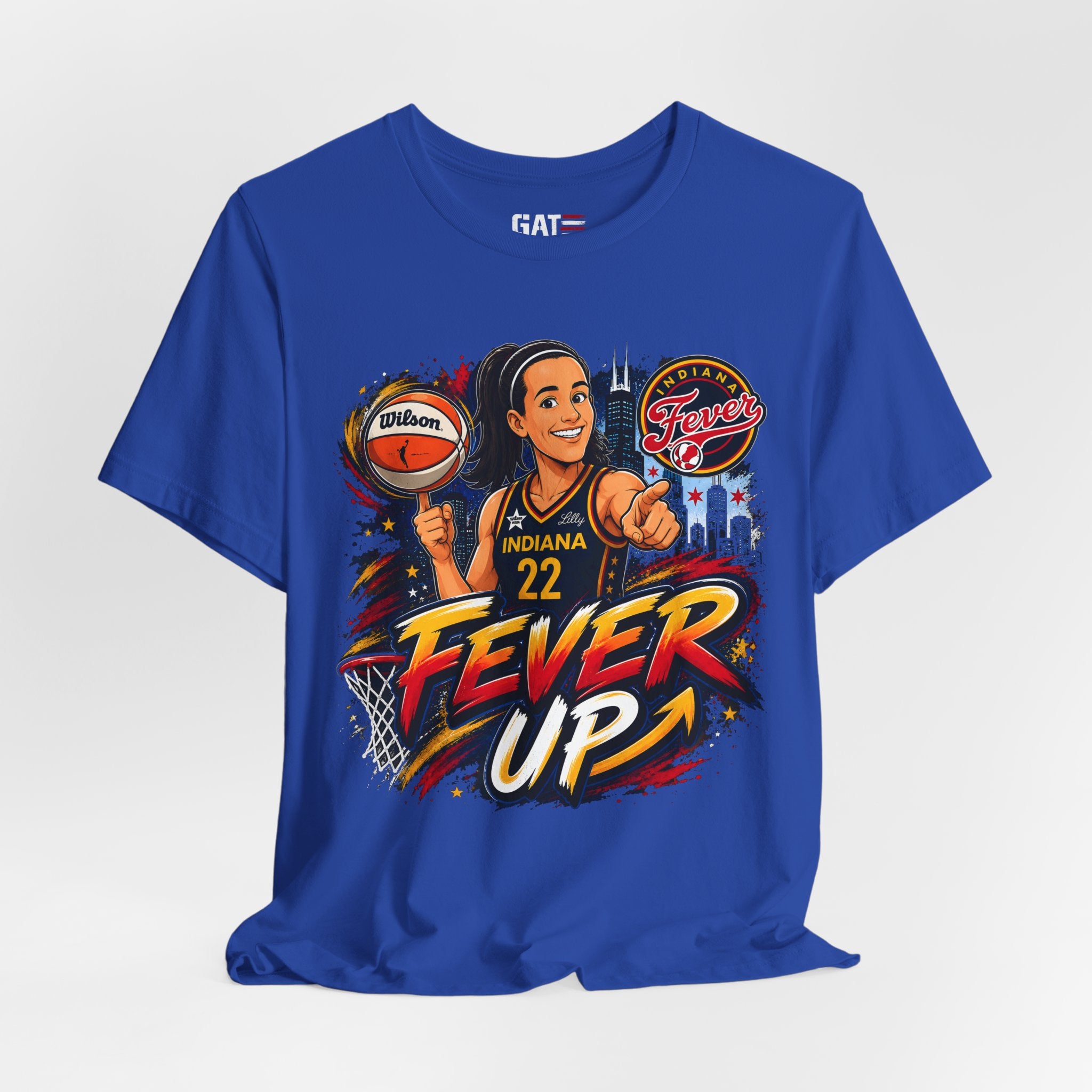 Caitlin Clark Indiana Fever #22 T-Shirt Fever Up WNBA Basketball Graphic Tee