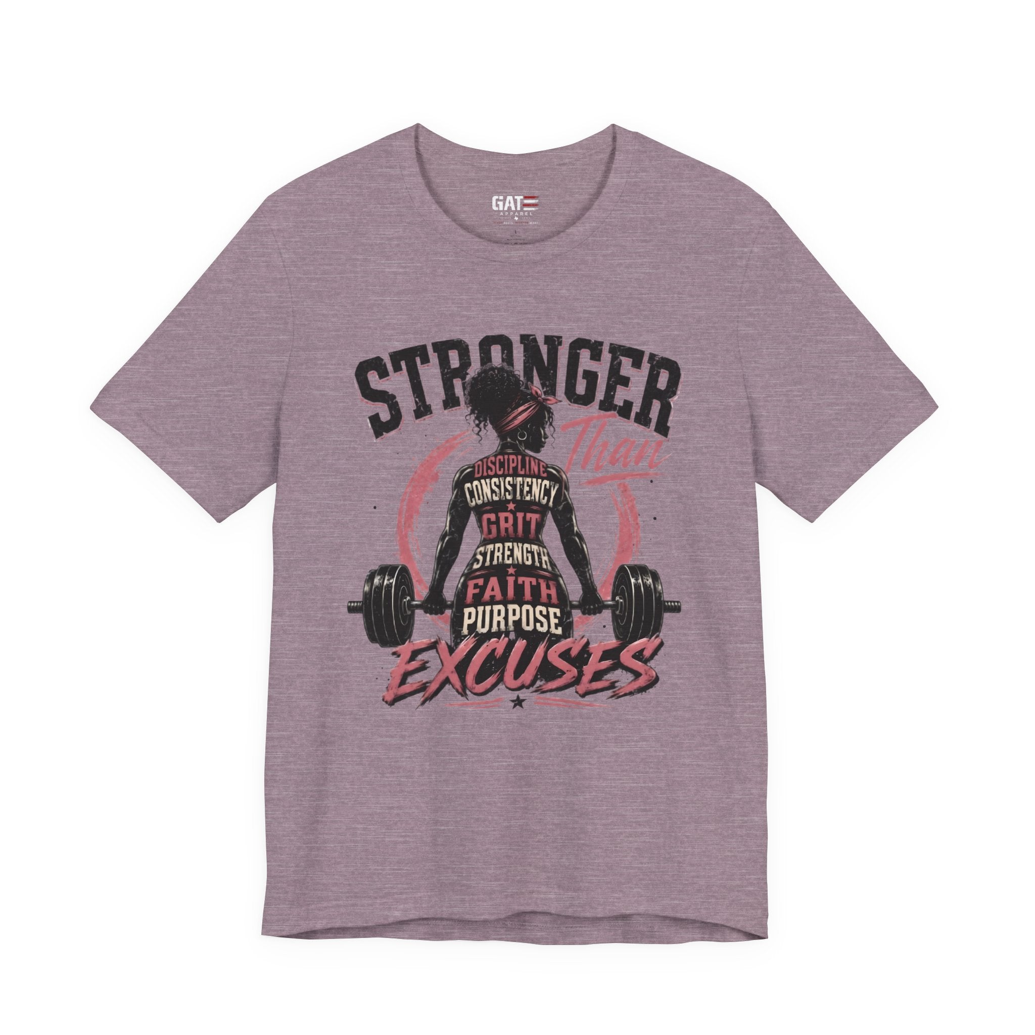 Stronger Than Excuses Shirt, Women's Gym Shirt, Motivational Workout Tee, Weightlifting Shirt, Fitness Gift for Her
