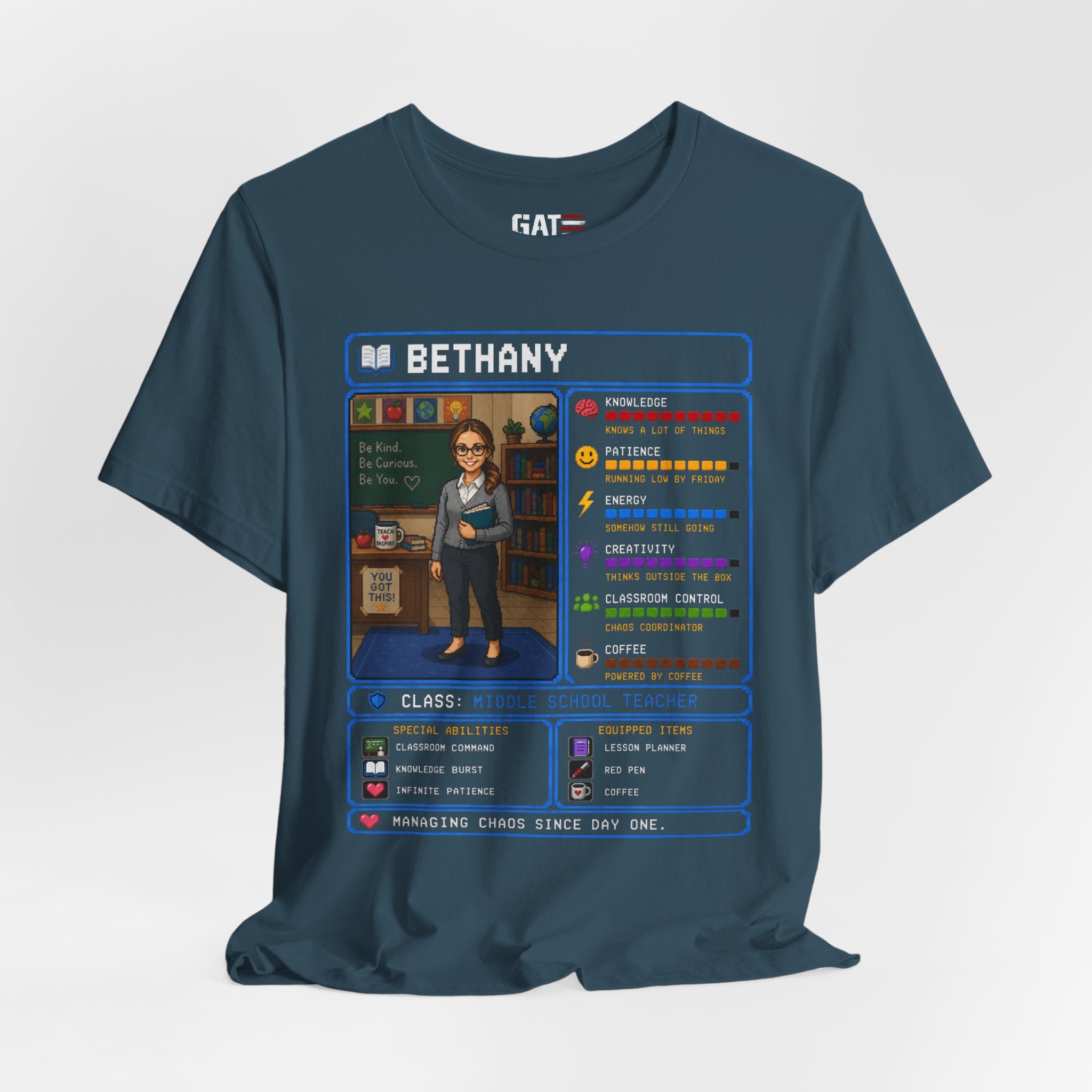 Custom Teacher RPG Character Shirt | Personalized Teacher Gift