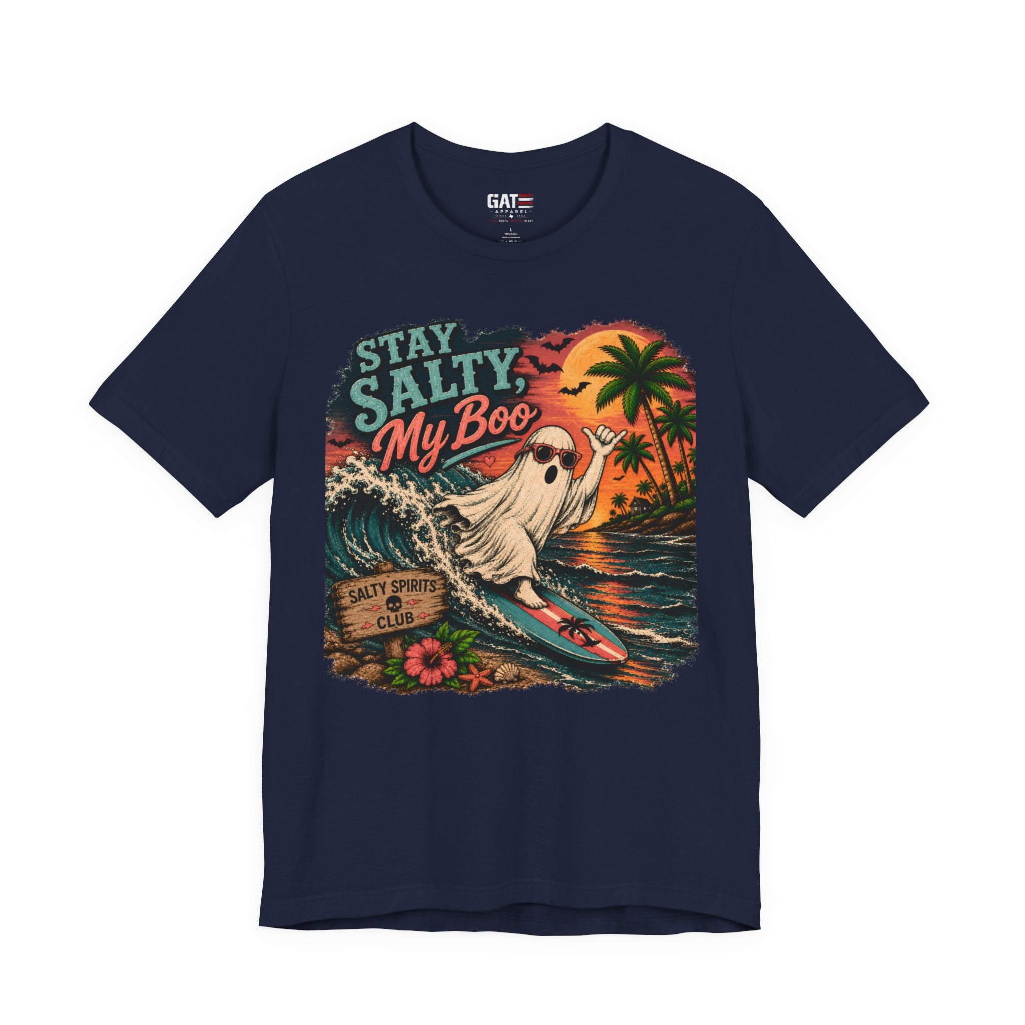 Summerween Shirt, Spooky Beach Shirt, Ghost Beach Tee, Halloween Beach Shirt, Coastal Halloween Tee, Tropical Ghost Shirt