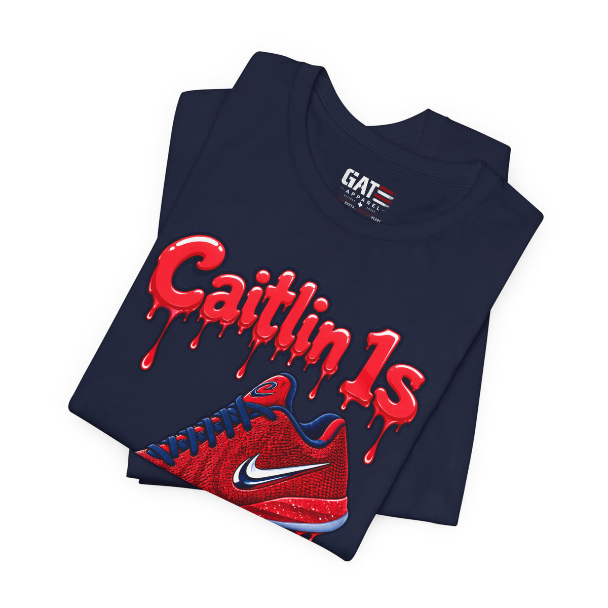 Caitlin Clark Caitlin 1s USA Reds Paint Sneaker Shirt