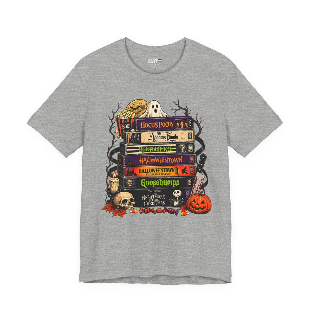 Halloween Movie Stack Shirt | Spooky Classics Tee