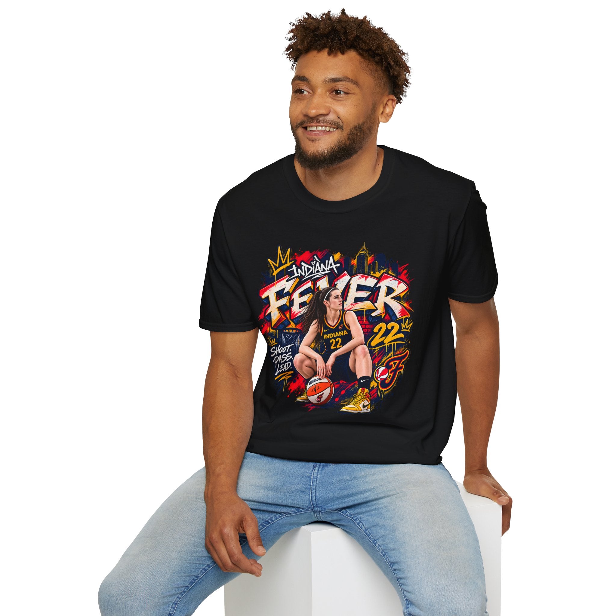Caitlin Clark Indiana Fever WNBA Basketball Graphic T Shirt Women's Fan Tee