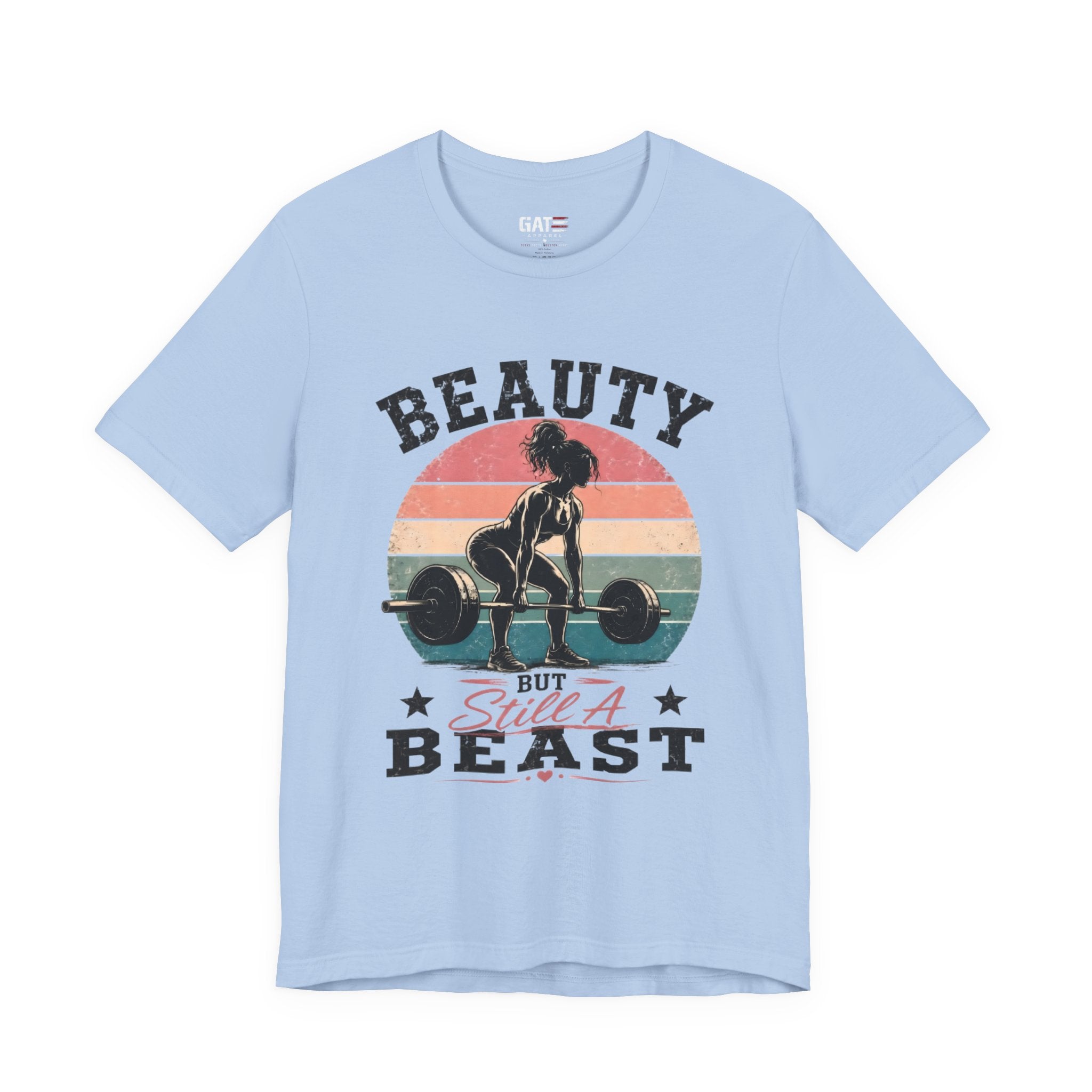 Beauty But Still A Beast Shirt, Retro Gym Shirt for Women, Weightlifting Tee, Fitness Gift, Cute Workout Shirt