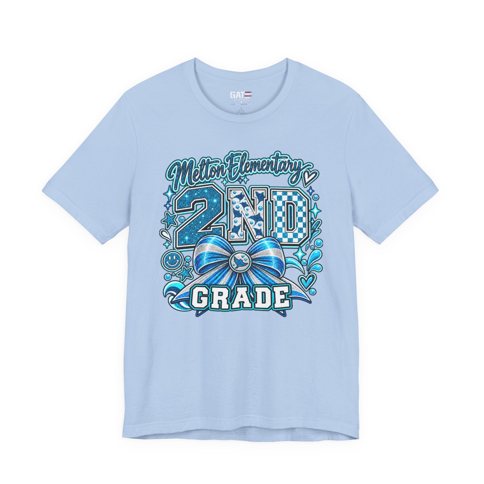 Melton 2nd Grade School T‑Shirt — Bow Design