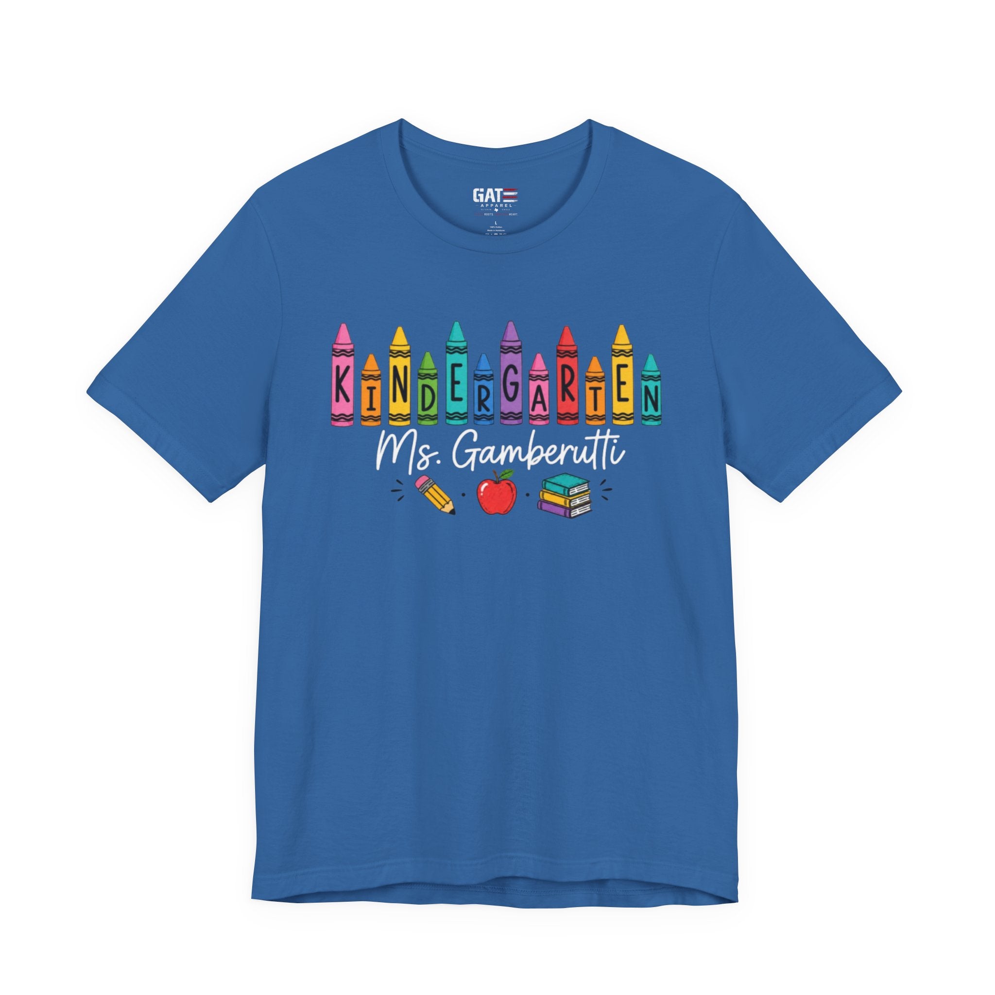Customize Grade Level and Name Teacher Crayon Shirt