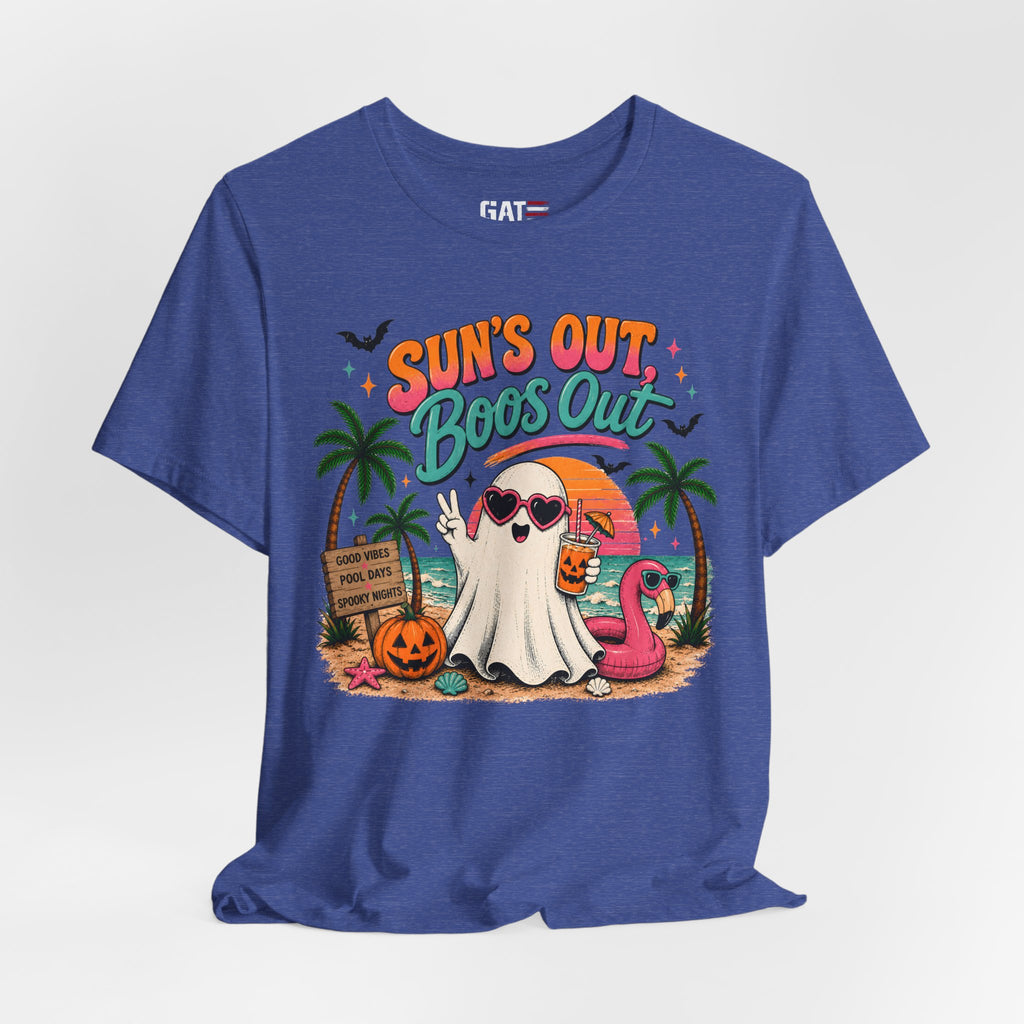 Summerween Shirt, Spooky Beach Shirt, Ghost Beach Tee, Halloween Beach Shirt, Coastal Halloween Tee, Tropical Ghost Shirt