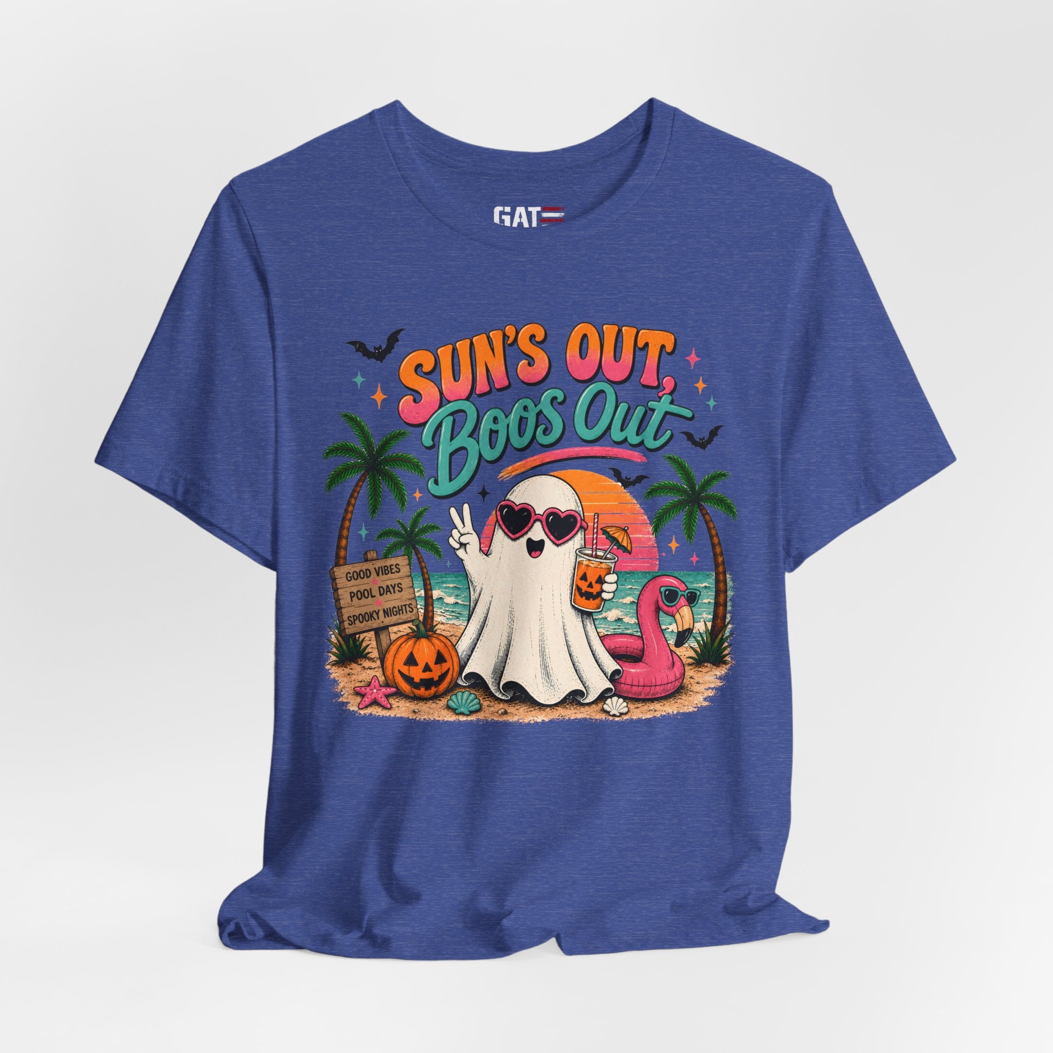 Summerween Shirt, Spooky Beach Shirt, Ghost Beach Tee, Halloween Beach Shirt, Coastal Halloween Tee, Tropical Ghost Shirt