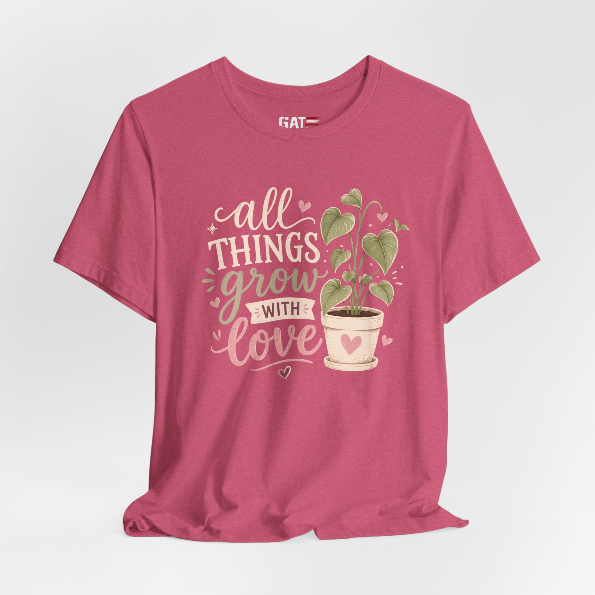 Plant Lover Shirt, All Things Grow With Love Shirt, Gardening Shirt, Botanical Tee, Plant Mom Gift, Flower Lover