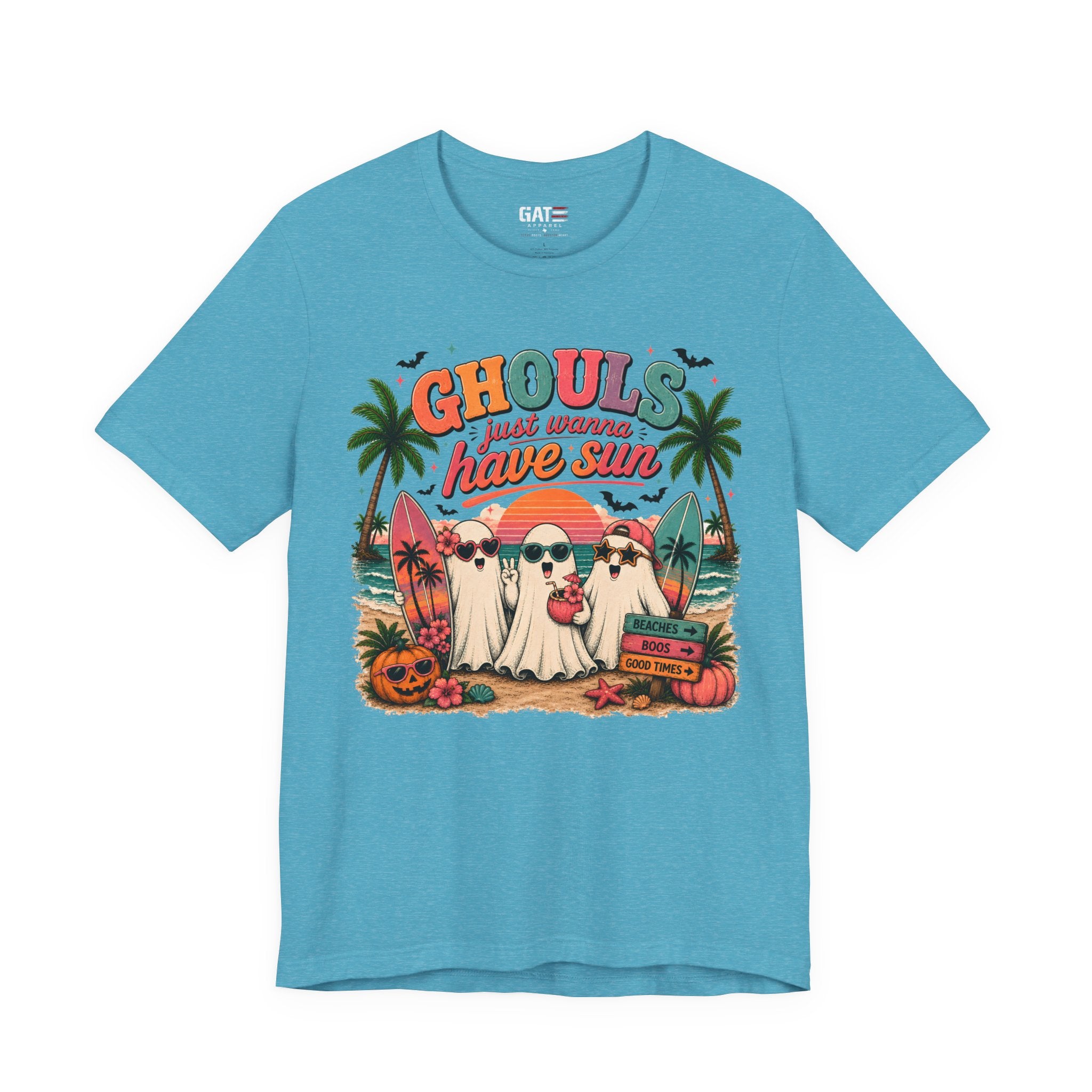 Summerween Shirt, Spooky Beach Shirt, Ghost Beach Tee, Halloween Beach Shirt, Coastal Halloween Tee, Tropical Ghost Shirt
