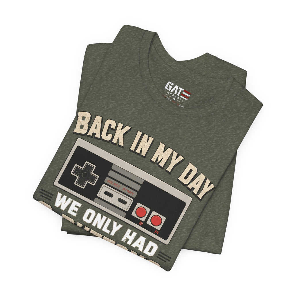 Retro Gamer Shirt, Back In My Day We Only Had 2 Buttons, Vintage Gaming T Shirt, Old School Video Game Tee, Gamer Dad Gift, Nerd Shirt