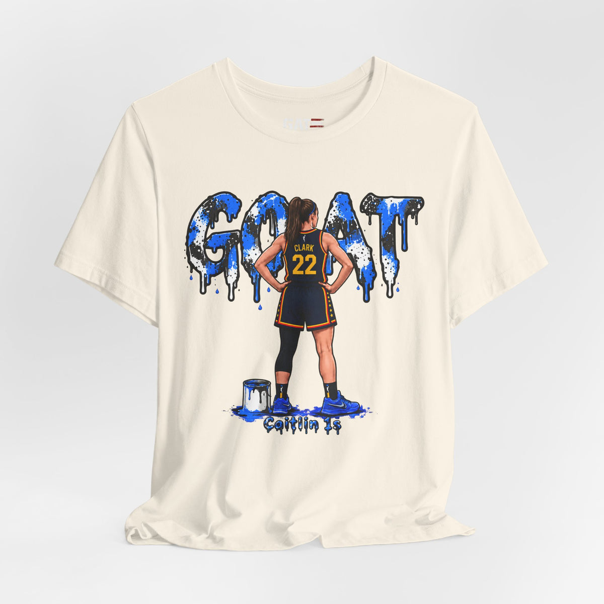 Caitlin Clark Caitlin 1s GOAT Blue Paint Sneaker Shirt