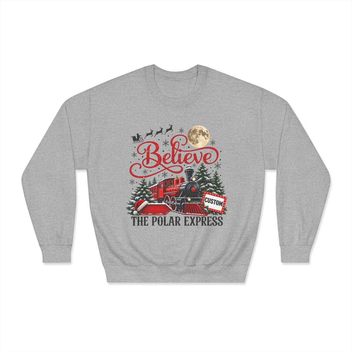 Personalized Polar Express Crewneck Sweatshirt - product mockup view 5