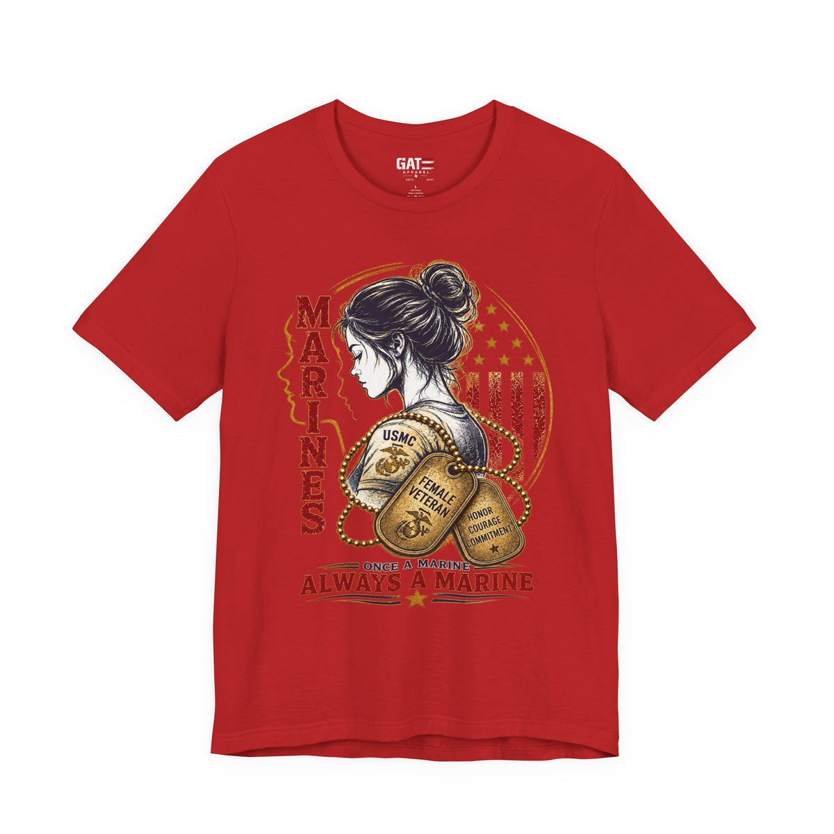 Female Marine Veteran Shirt | Once a Marine Always a Marine