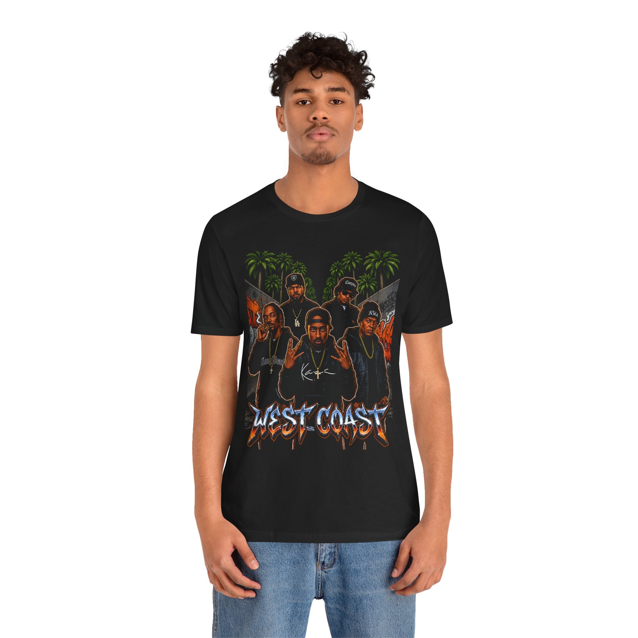 West Coast Rap Crew T-Shirt — Vintage Hip Hop Graphic Tee