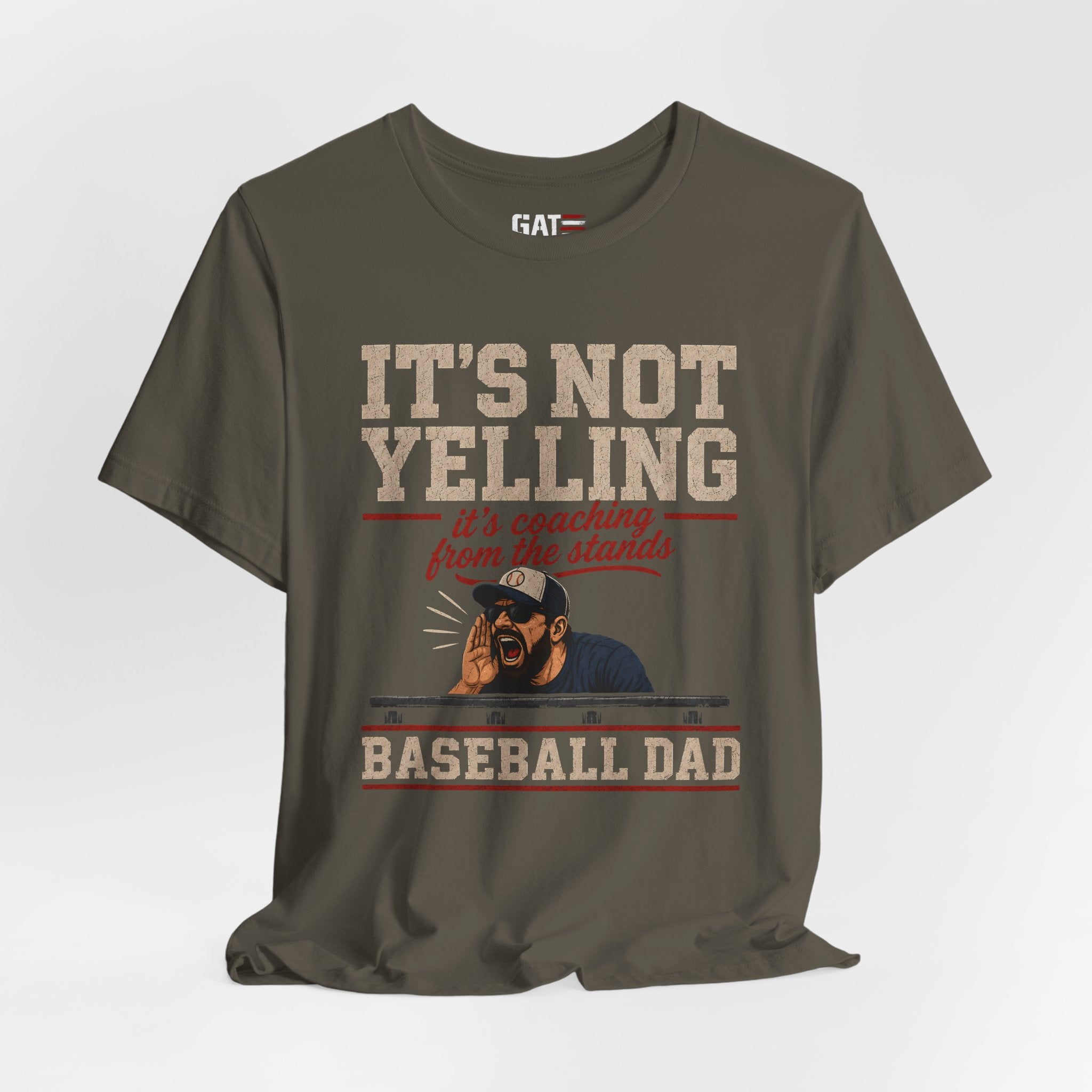 It's Not Yelling It's Coaching From The Stands Baseball Dad Shirt, Funny Baseball Dad Tee, Travel Ball Dad Gift Father's Day