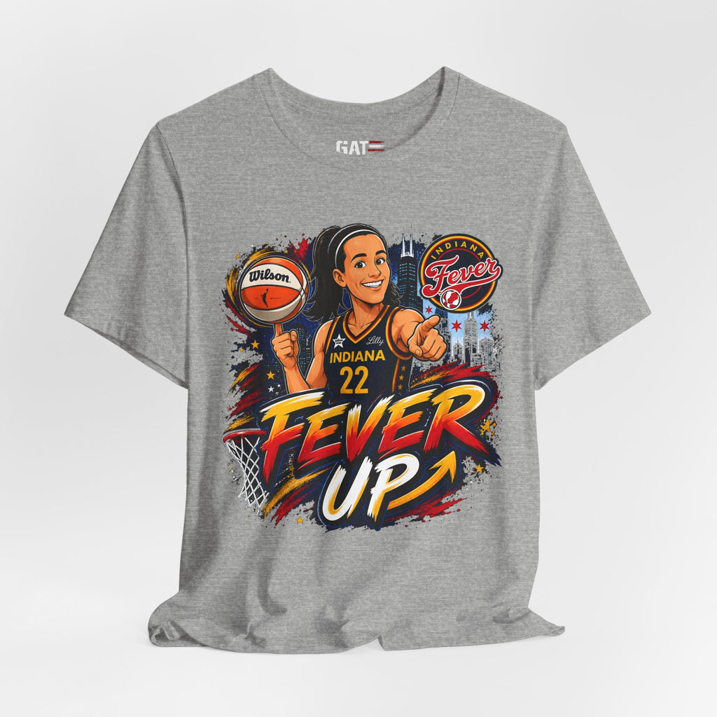 Caitlin Clark Indiana Fever #22 T-Shirt Fever Up WNBA Basketball Graphic Tee